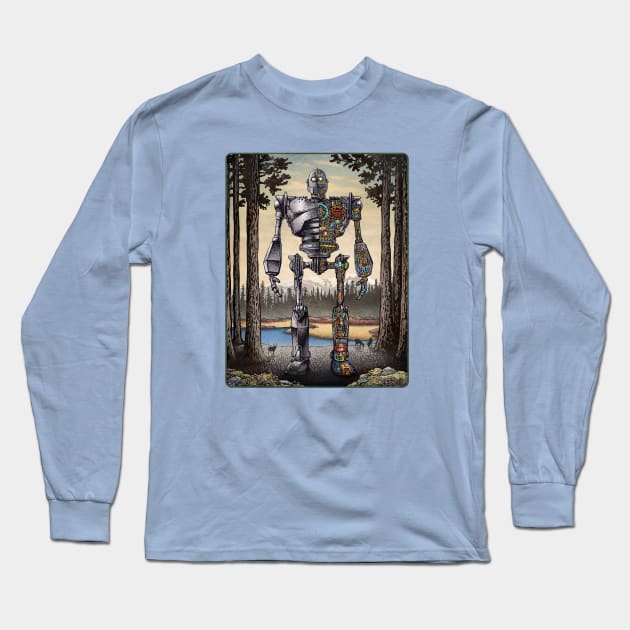 Iron Giant Cutaway Long Sleeve T-Shirt by ChetArt